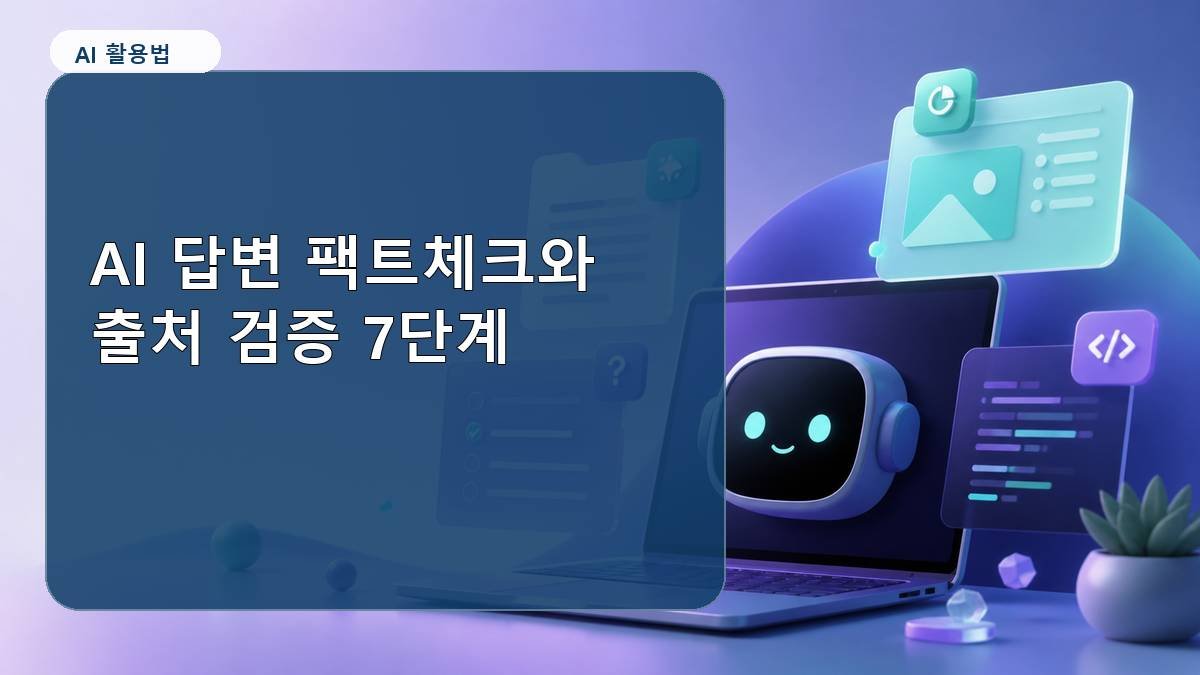 AI 답변 팩트체크와 출처 검증 7단계