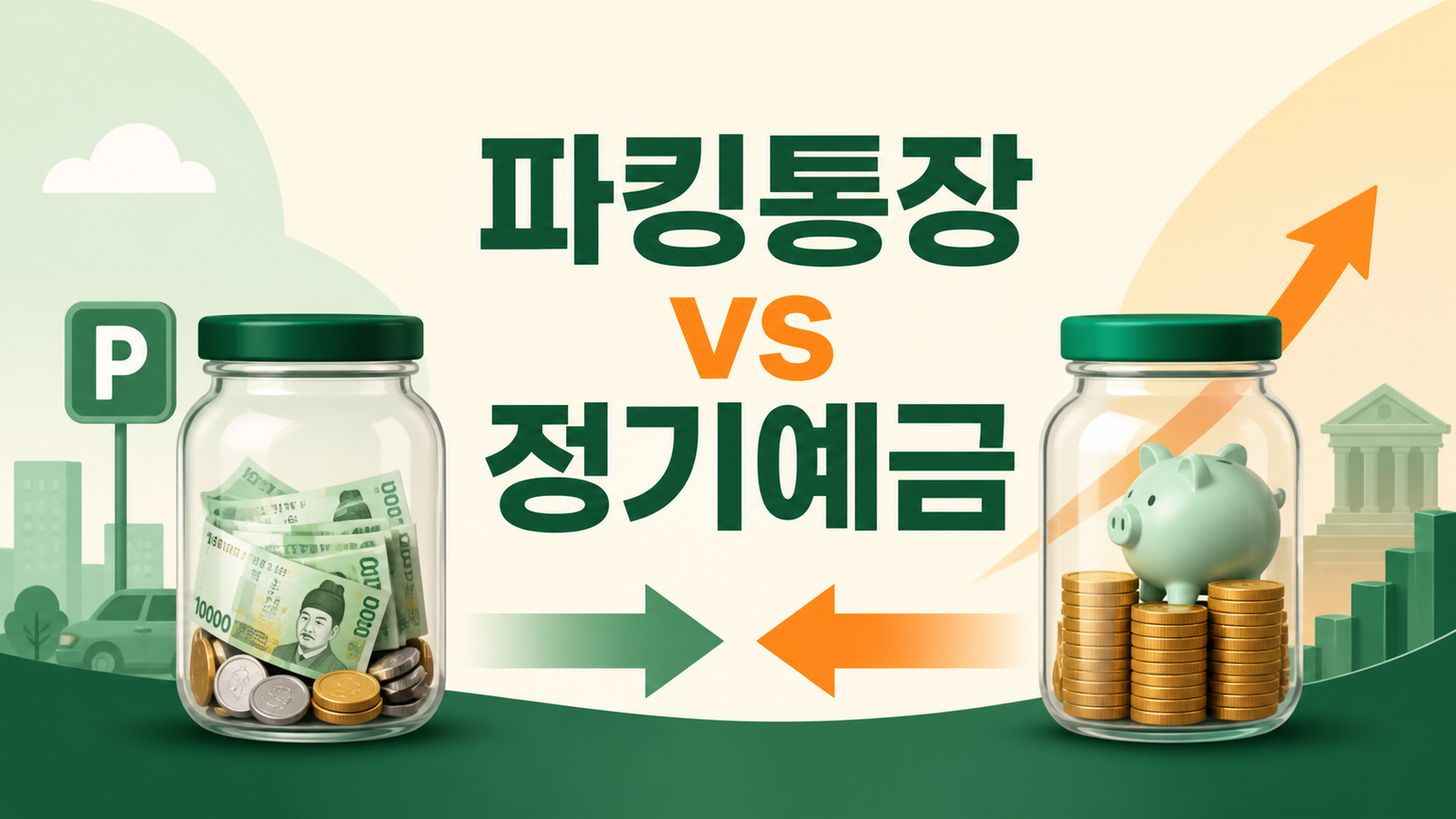파킹통장 vs 정기예금 차이 총정리 (금리·유동성·활용법)
