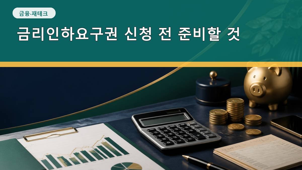 금리인하요구권 신청 전 준비할 것