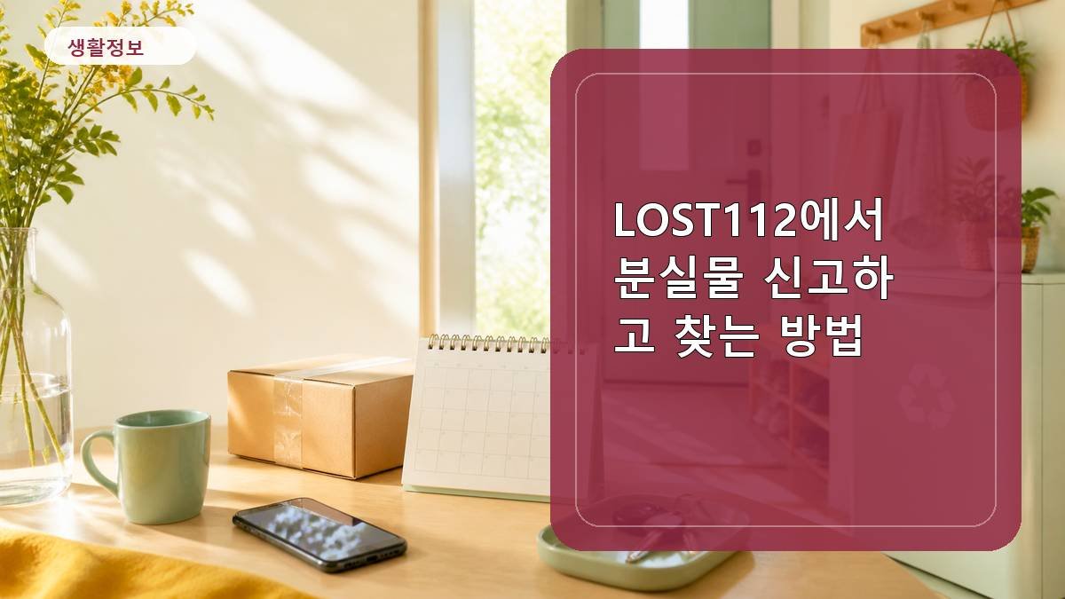 LOST112에서 분실물 신고하고 찾는 방법