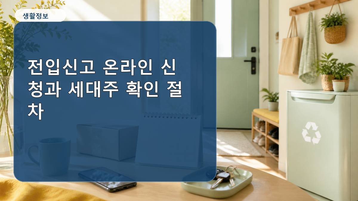 전입신고 온라인 신청과 세대주 확인 절차