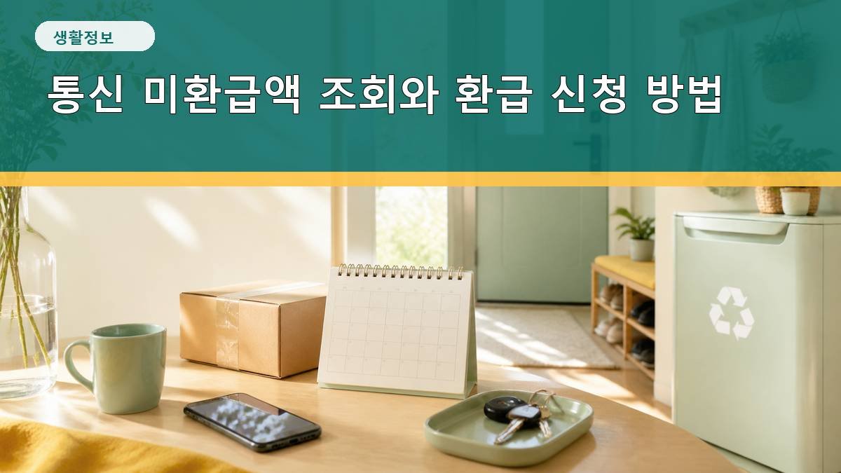 통신 미환급액 조회와 환급 신청 방법