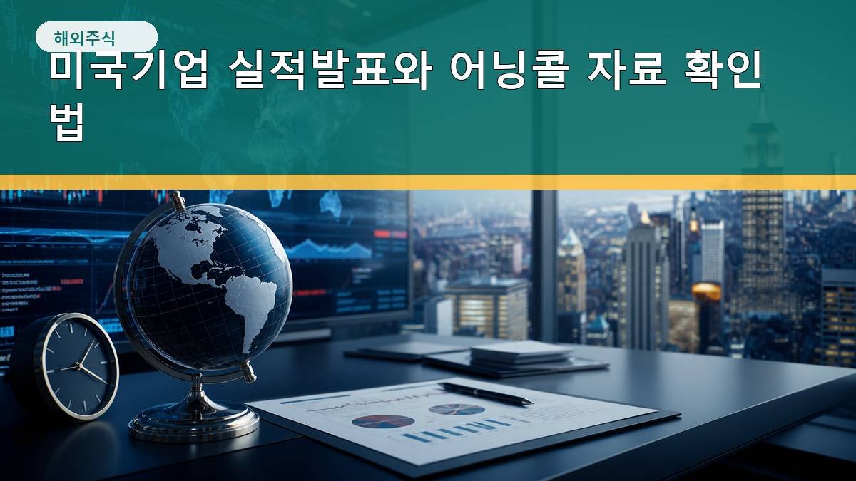 미국기업 실적발표와 어닝콜 자료 확인법