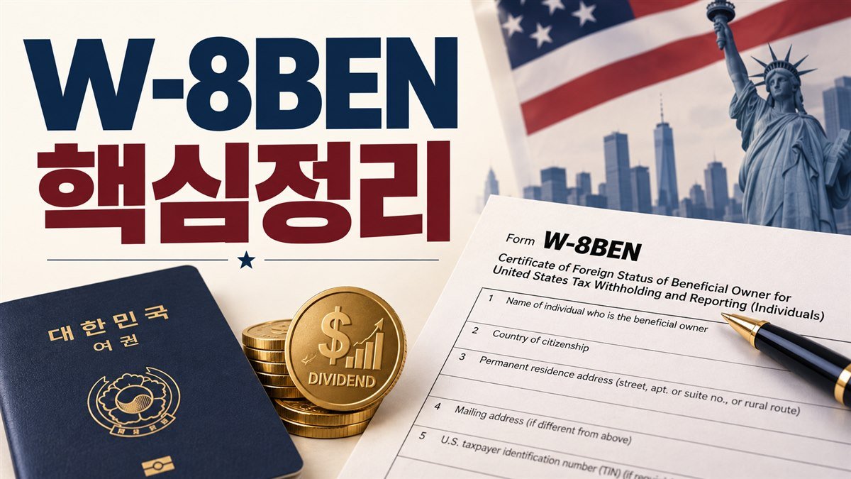 W-8BEN 핵심정리 (미국주식 배당 원천징수·갱신 확인)